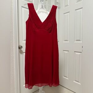 Wow!! Talbots pure silk party dress size 12. Red. NWT!! V front and back. 😍